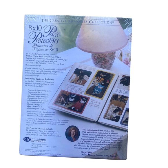 Creative Memories 8x10 Scrapbook 15 White PAGES Refill + 15 Page PROTECTORS New - Picture 3 of 3